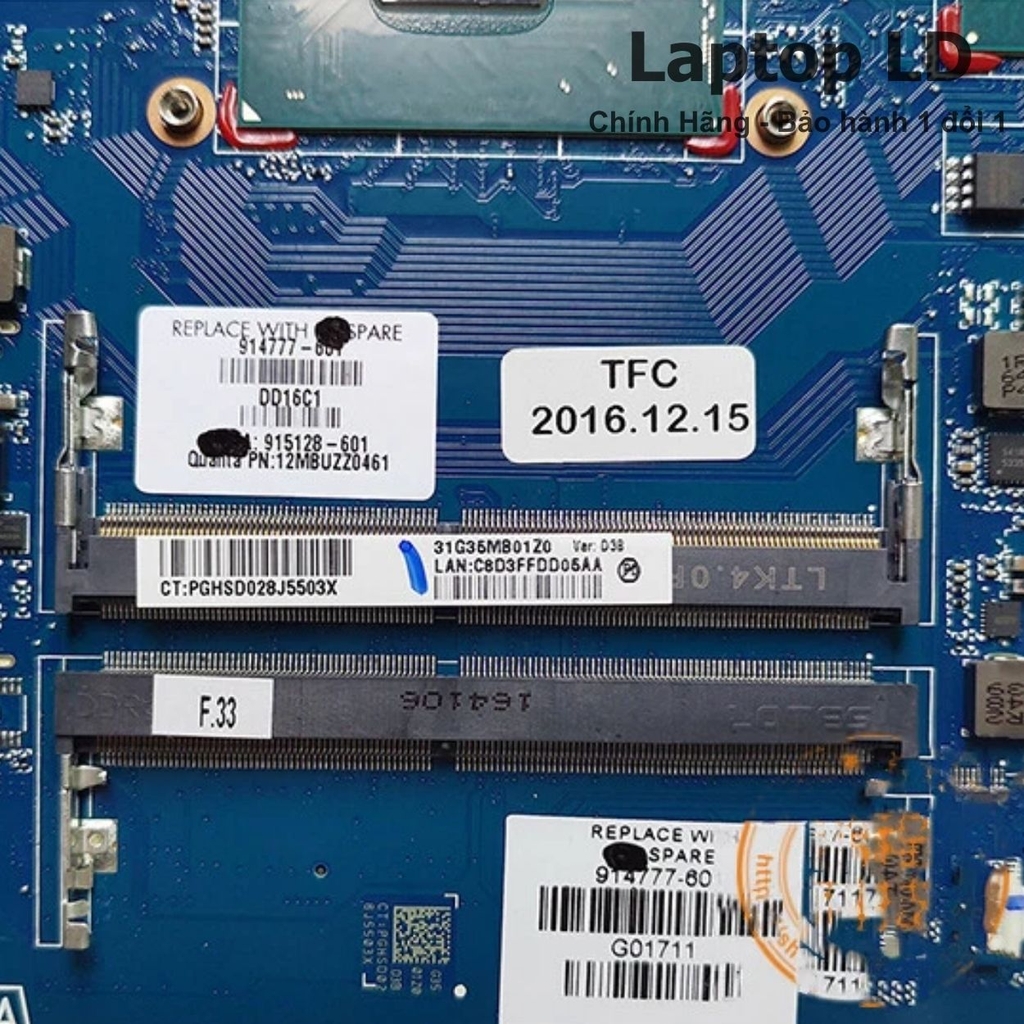 Main HP Pavilion 15-AX / 15-BC CPU i7-7700HQ GTX1050 DAG35DMBAD0 Chính Hãng, BH 1 Đổi 1