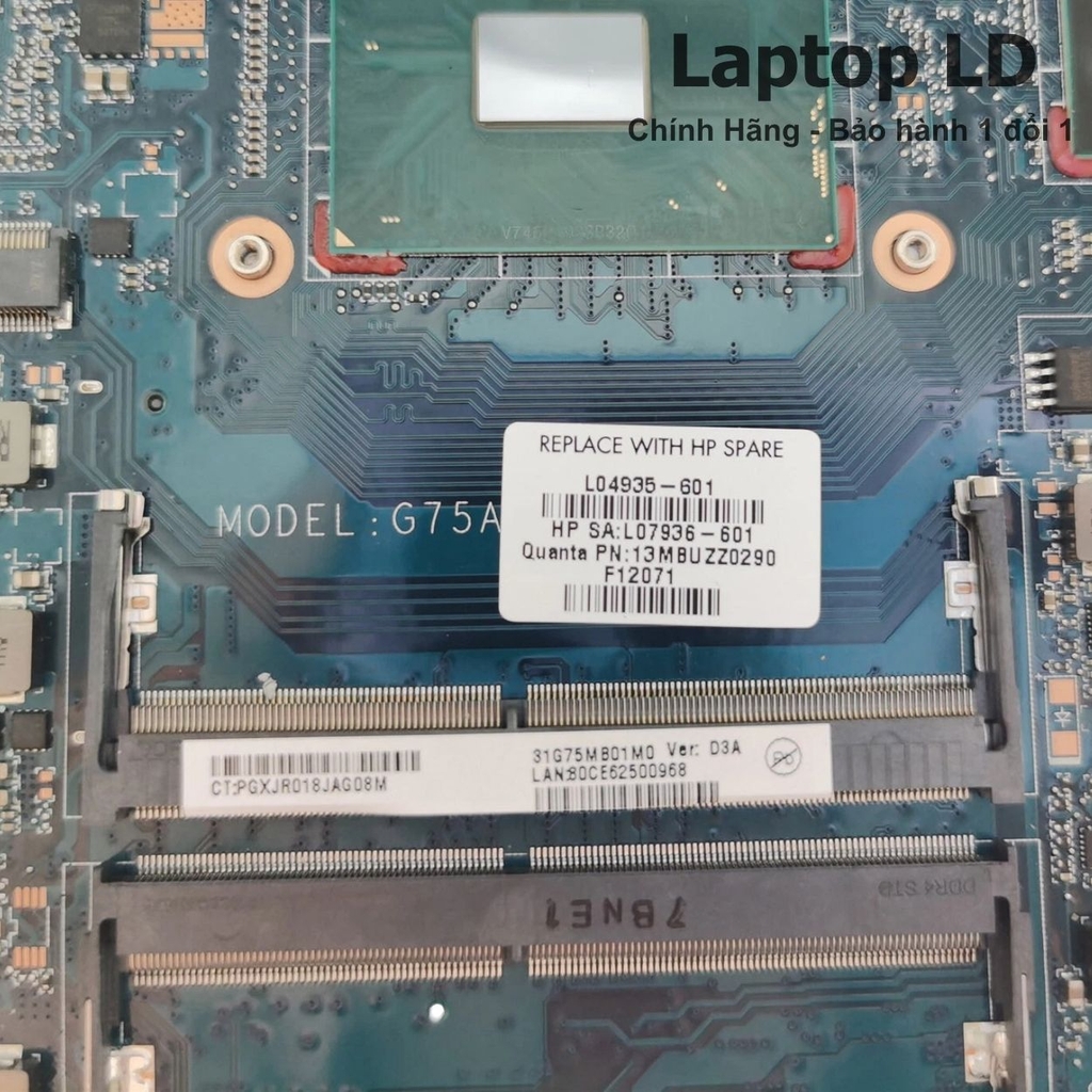 Main HP Pavilion 15T-CB | CPU I7-7700HQ | DAG75AMBAD0 REV:D