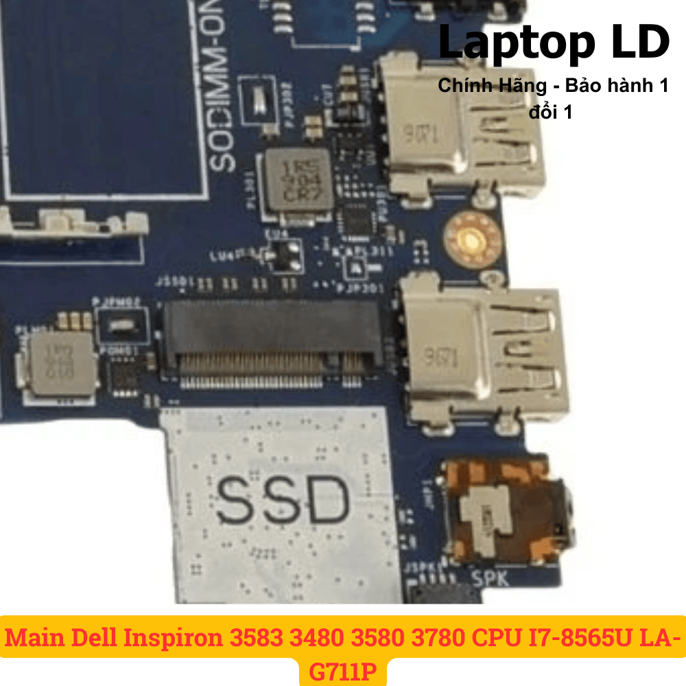 Main Dell Inspiron 3583 3480 3580 3780 CPU I7-8565U LA-G711P