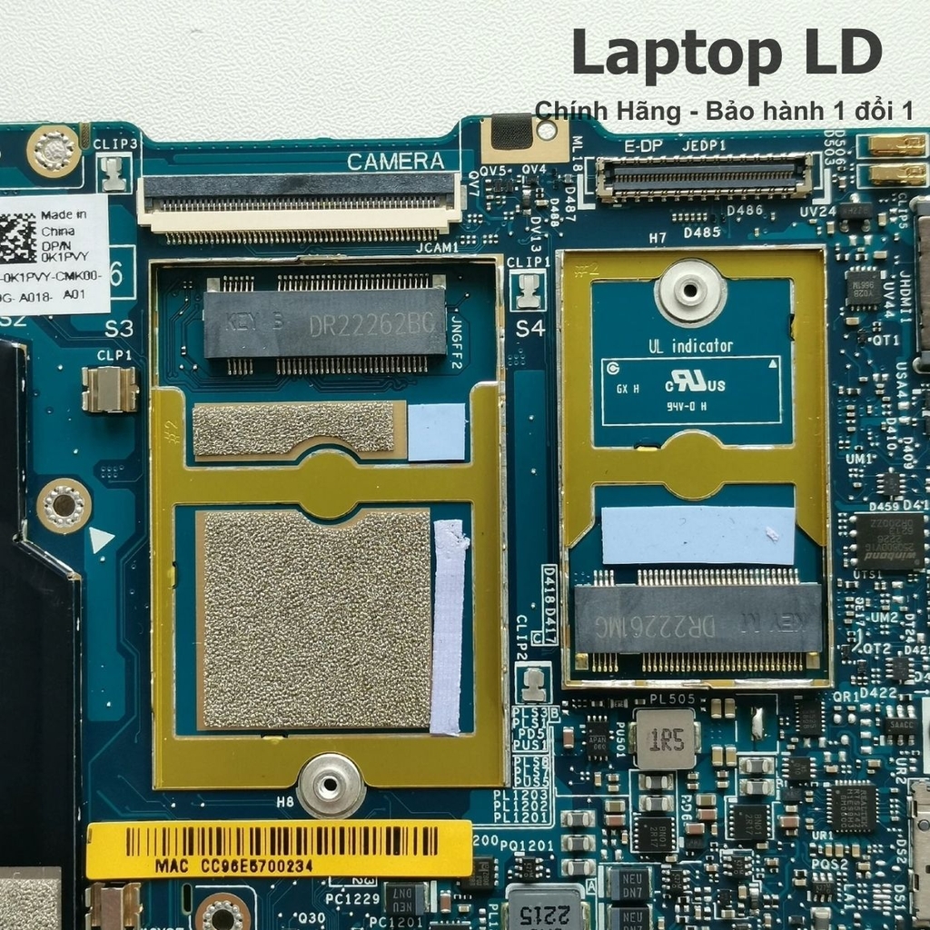 Main Dell Latitude 9430 CPU i7-1265U 16G LA-L461P