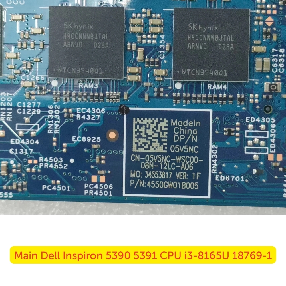 Main Dell Inspiron 5390 5391 CPU i3-8165U 18769-1