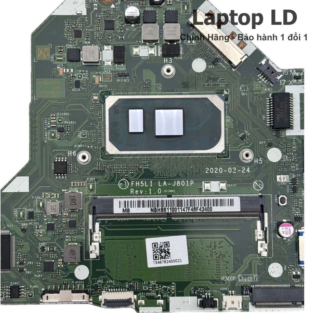 Main Acer EX215-52 / A317-52 CPU i3-1005G1 LA-J801P