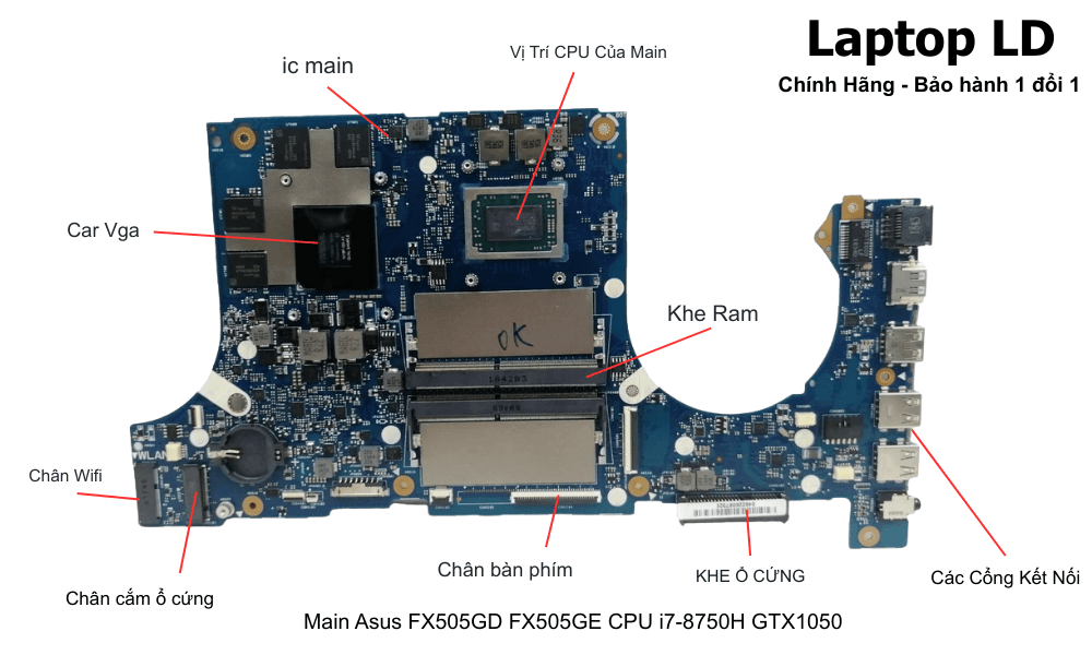 Main Asus Fx505DD FX505DV FX95DT CPU R7 3750H GTX 1660TI
