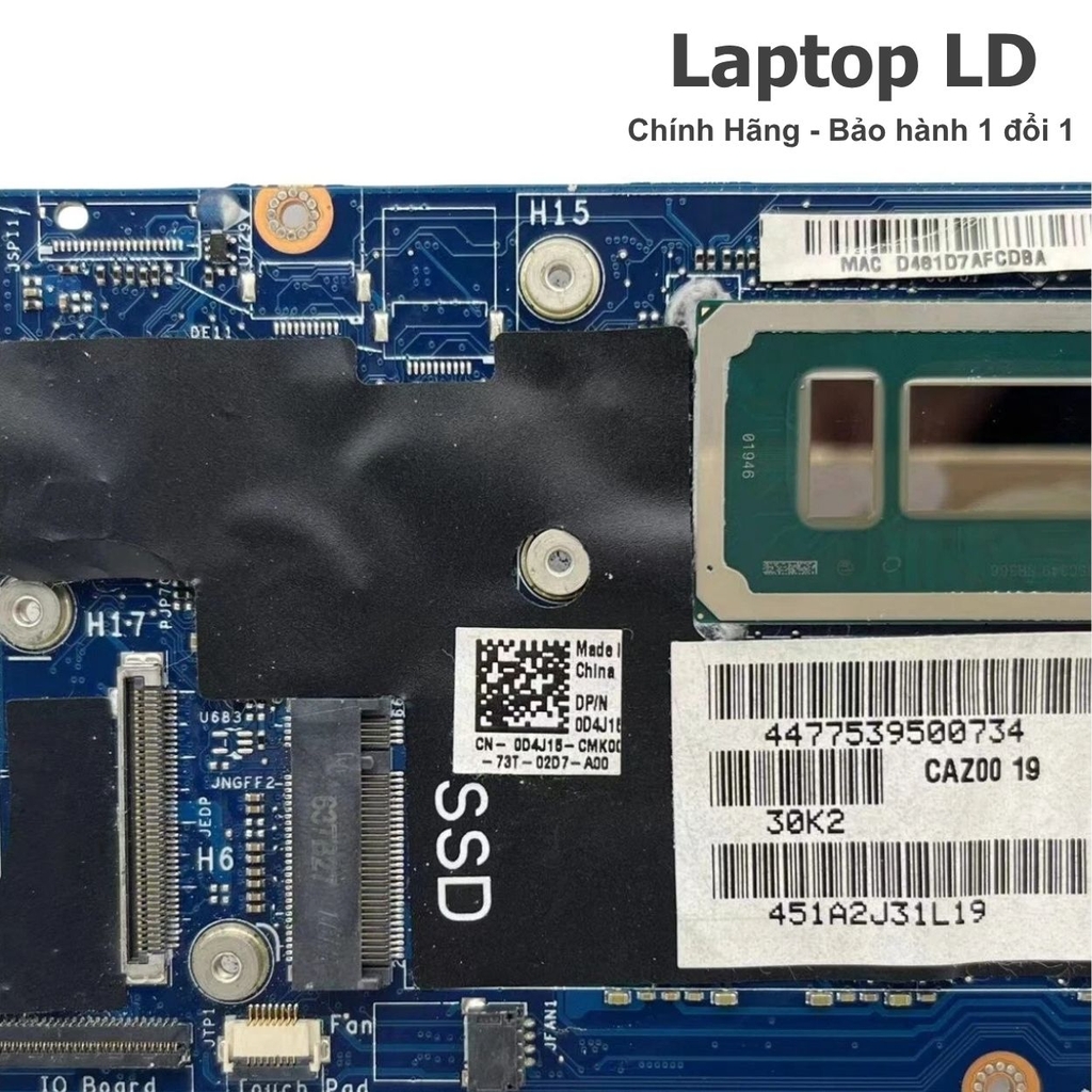 Main Dell XPS 13 9360 CPU i7-8550U 8GB LA-F051P Hàng Zin, BH 1 đổi 1