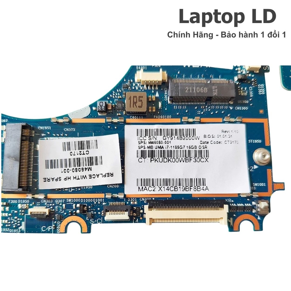 Main HP EliteBook X360 830 G8 | CPU i7-1185G7 | 6050A3219701