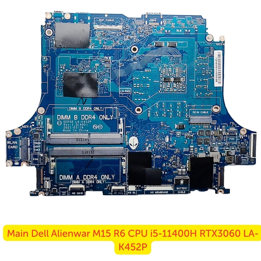 Main Dell Alienwar M15 R6 CPU i5-11400H RTX3060 LA-K452P