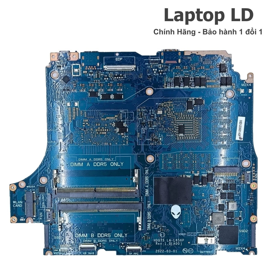 Main Dell Alienware M17 R5 CPU R7-6800H RTX 6700M LA-L656P
