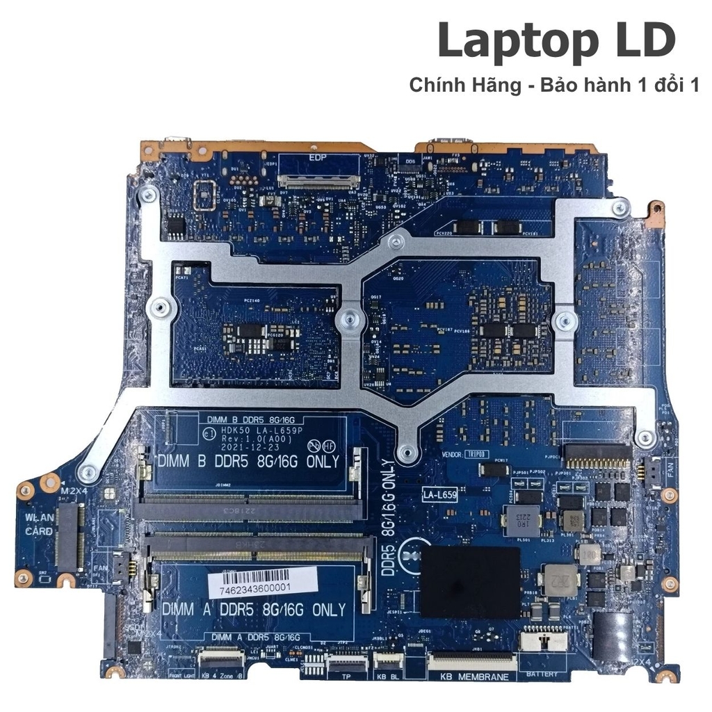 Main Dell G15 5520 CPU i7-12700H VGA RTX 3060 LA-L659P