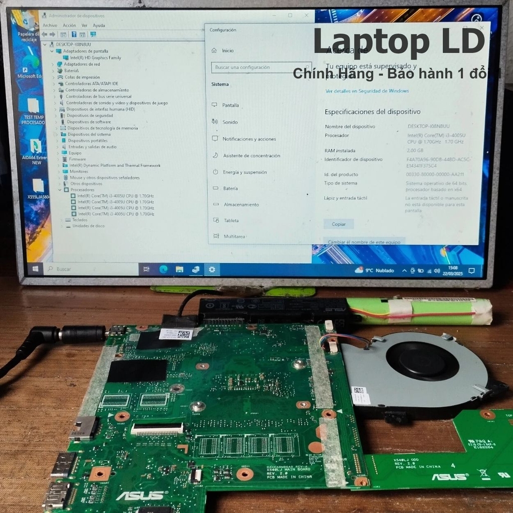 Main Asus R540L X540L R540LJ CPU i3-4005U