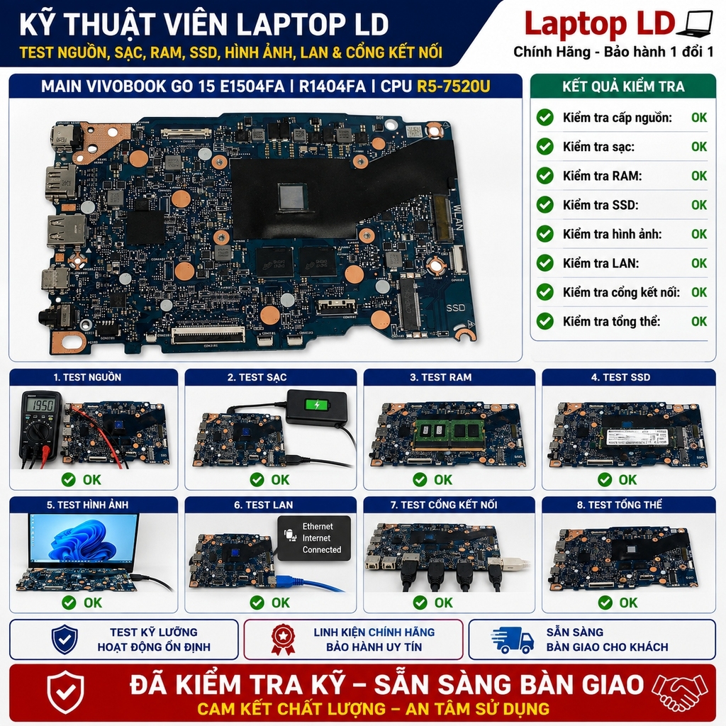 Main Vivobook Go 15 E1504FA | R1404FA | CPU R5-7520U