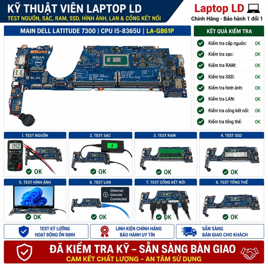 Main Dell Latitude 7300 | CPU i5-8365U | LA-G861P