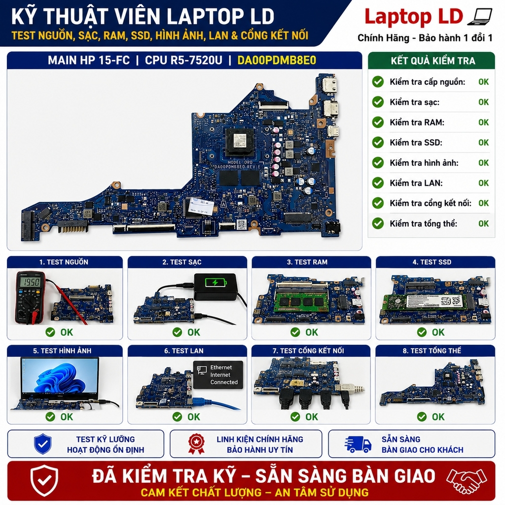 Main HP 15-FC | CPU R5 7520U | DA00PDMB8E0