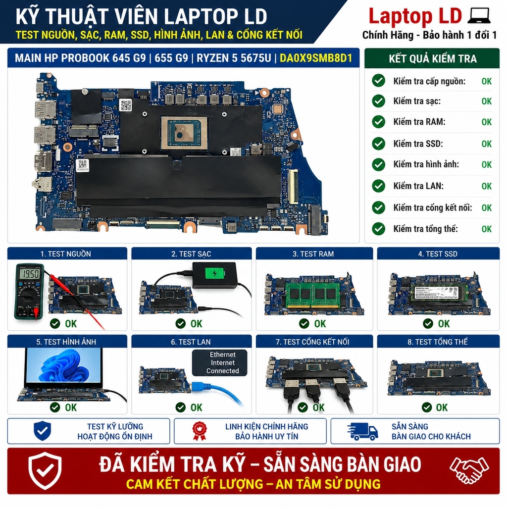 Main HP Probook 645 G9 | 655 G9 | Ryzen 5 5675U | DA0X9SMB8D1