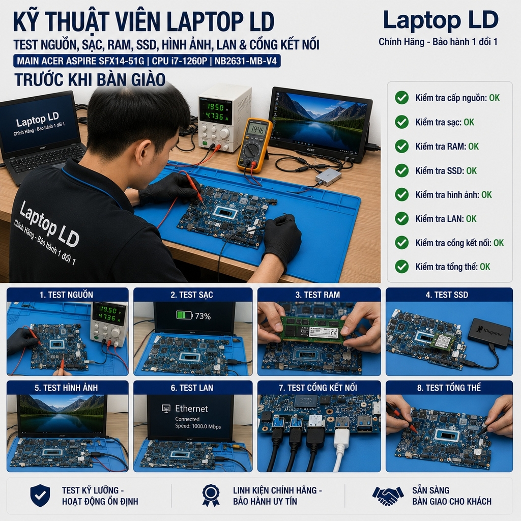 Main Acer Aspire SFX14-51G | CPU i7-1260P | NB2631-MB-V4
