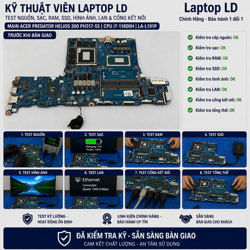 Main Acer Predator Helios 300 PH317-55 | CPU i7‑11800H | LA-L191P
