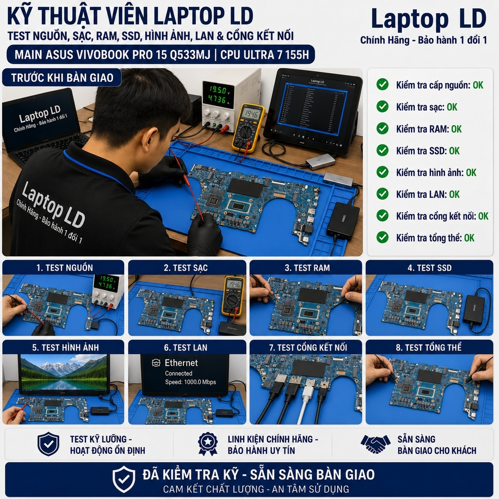Main Asus Vivobook Pro 15 Q533MJ | CPU Ultra 7 155H