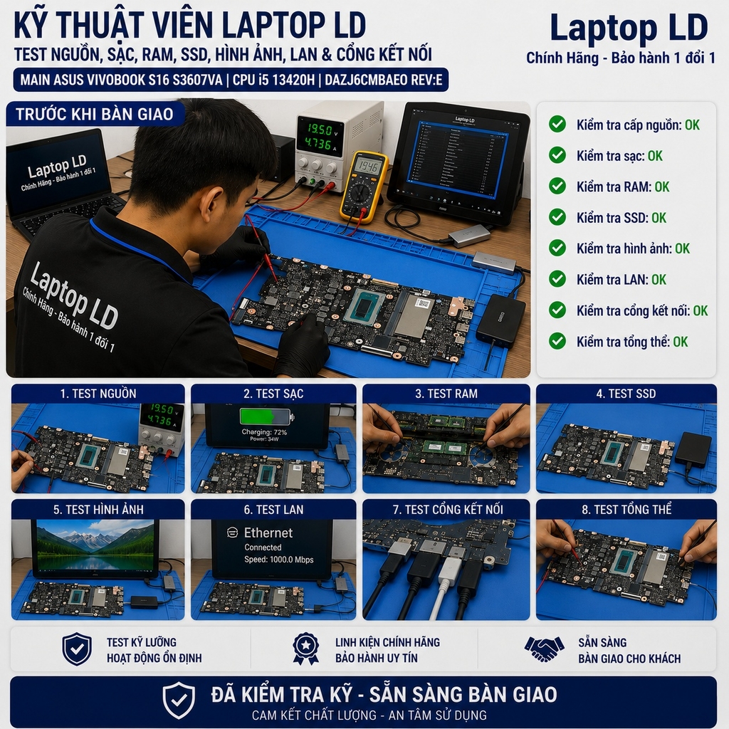 Main Asus Vivobook S16 S3607VA | CPU i5 13420H | DAZJ6CMBAEO REV:E