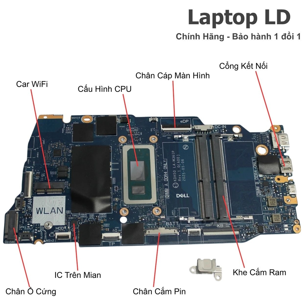 Main Dell 15 DC15250 | CPU i7 1355U | LA-M366P