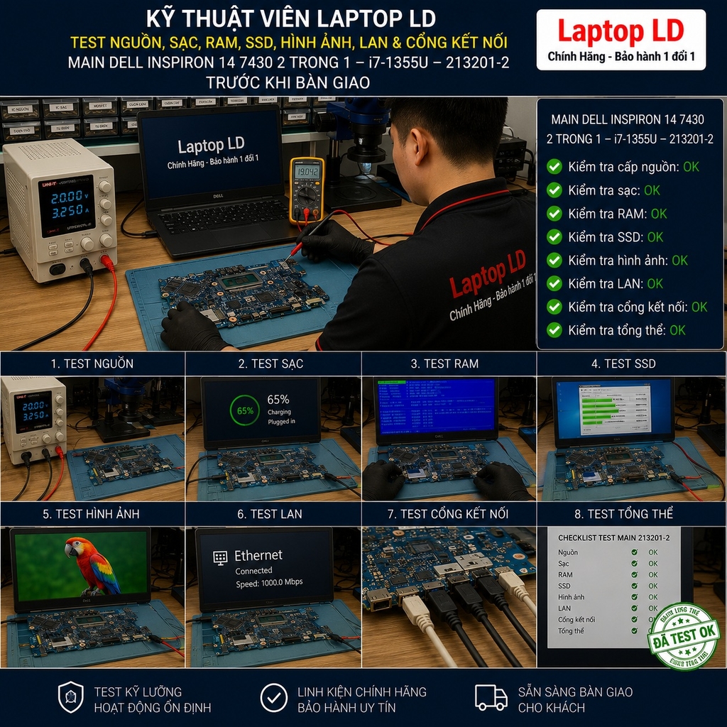 Main Dell Inspiron 14 7430 2 trong 1 | CPU i7-1355U | 213201-2