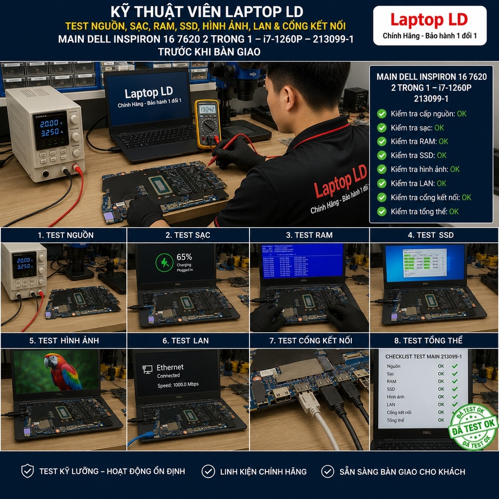 Main Dell Inspiron 16 7620 2 trong 1 | CPU i7-1260P | 213099-1