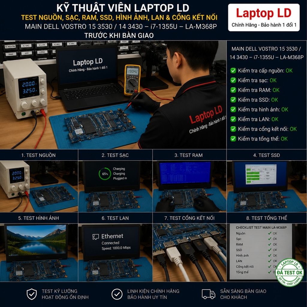 Main Dell Vostro 15 3530 | 14 3430 | CPU i7-1355U | LA-M368P
