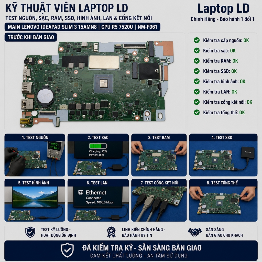 Main Lenovo Ideapad Slim 3 15AMN8 CPU R5 7520U | NM-F061