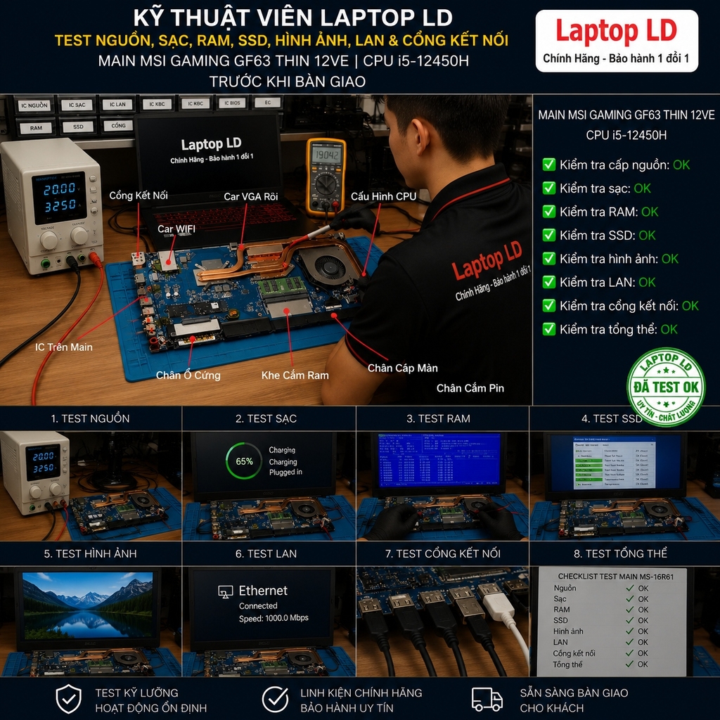 Main MSI Gaming GF63 Thin 12VE | CPU i5 12450H