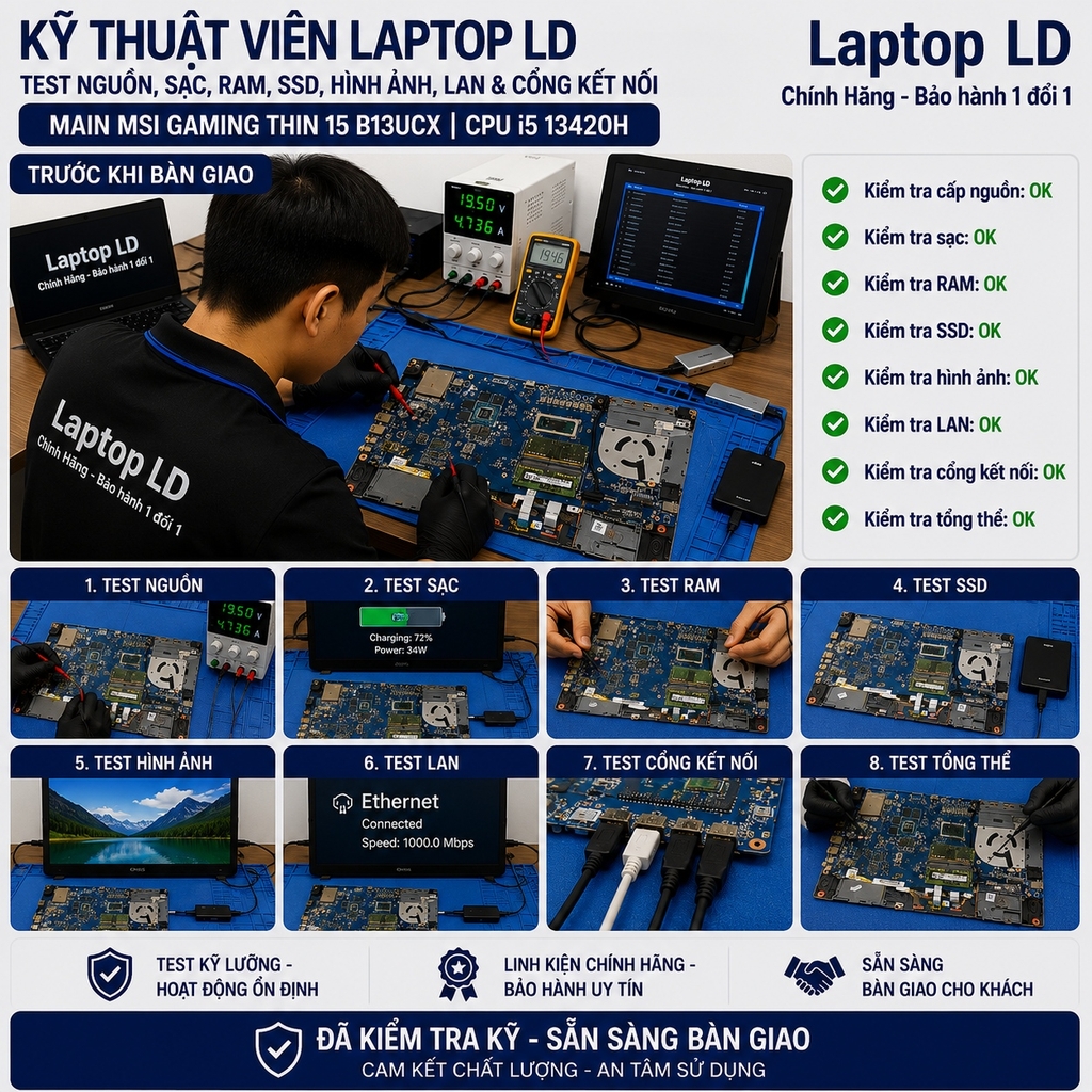 Main MSI Gaming Thin 15 B13UCX  | CPU i5 13420H