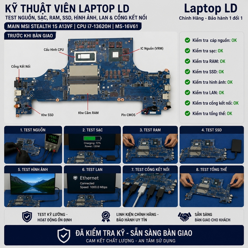Main MSI Stealth 15 A13VF | CPU i7-13620H | MS-16V61