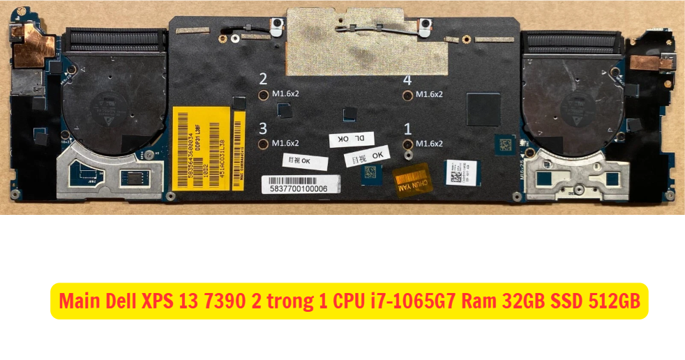 Main Dell XPS 13 7390 2 trong 1 CPU i7-1065G7 Ram 32GB SSD 512GB