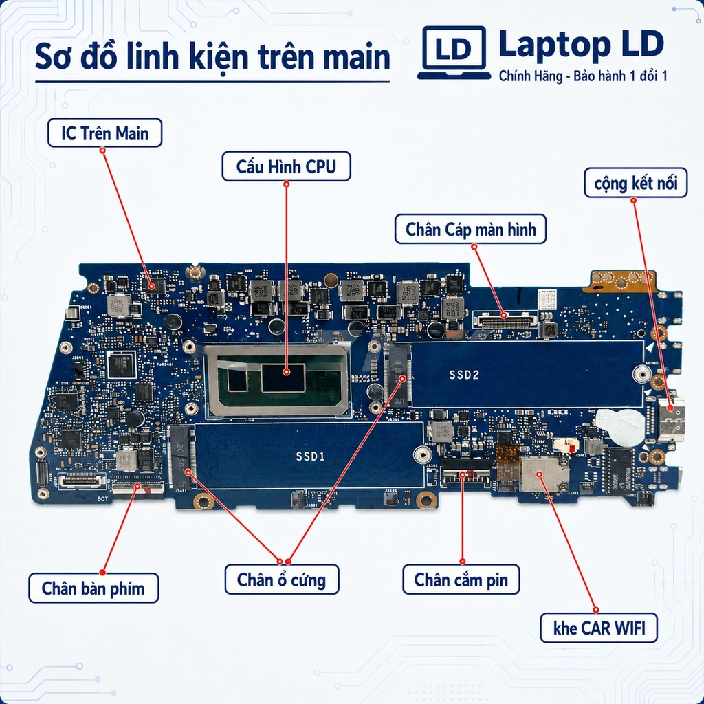 Main Asus ExpertBook B9450FA | CPU I7-10510U
