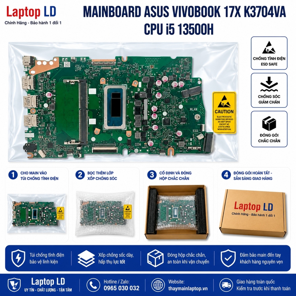 Main Asus Vivobook 17X K3704VA | CPU i5 13500H