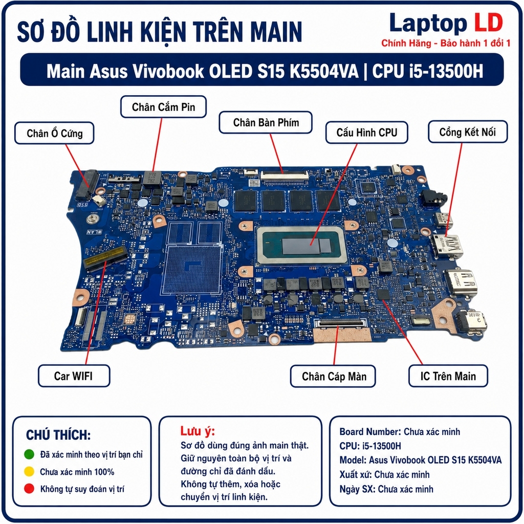 Main Asus Vivobook OLED S15 K5504VA | CPU I5-13500H