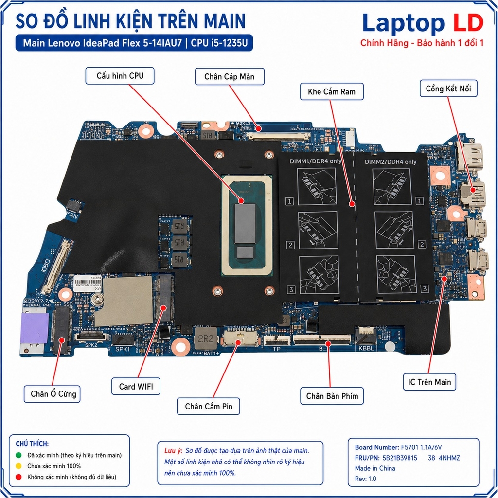 Main Dell Inspiron 16 7620 2 trong 1 | CPU i7-1260P | 213099-1