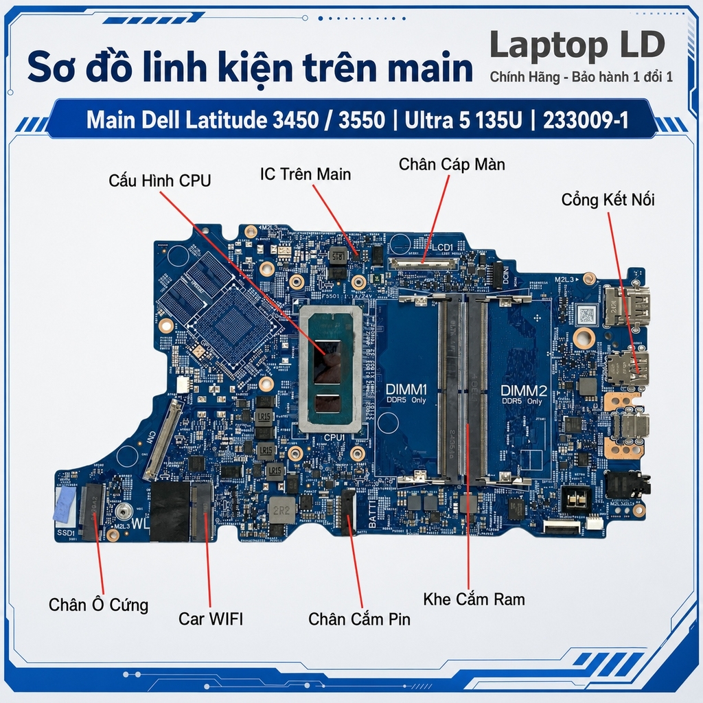 Main Dell Latitude 3450 / 3550 | Ultra 5 135U | 233009-1