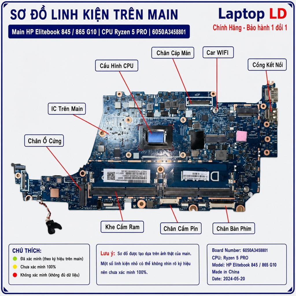 Main HP Elitebook 845/865 G10 | CPU Ryzen 5 PRO | 6050A3458801