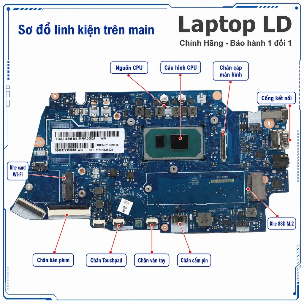Main Lenovo Ideapad 5-14ITL05 | CPU i5 1135G7 | LA-K321P