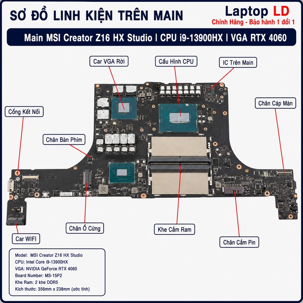 Main MSI Creator Z16 HX Studio | CPU i9-13900HX VGA RTX 4060