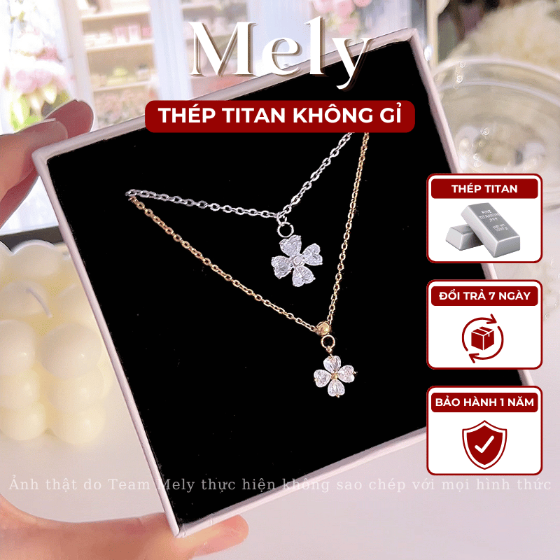 Dây chuyền đính đá hình hoa CT35
