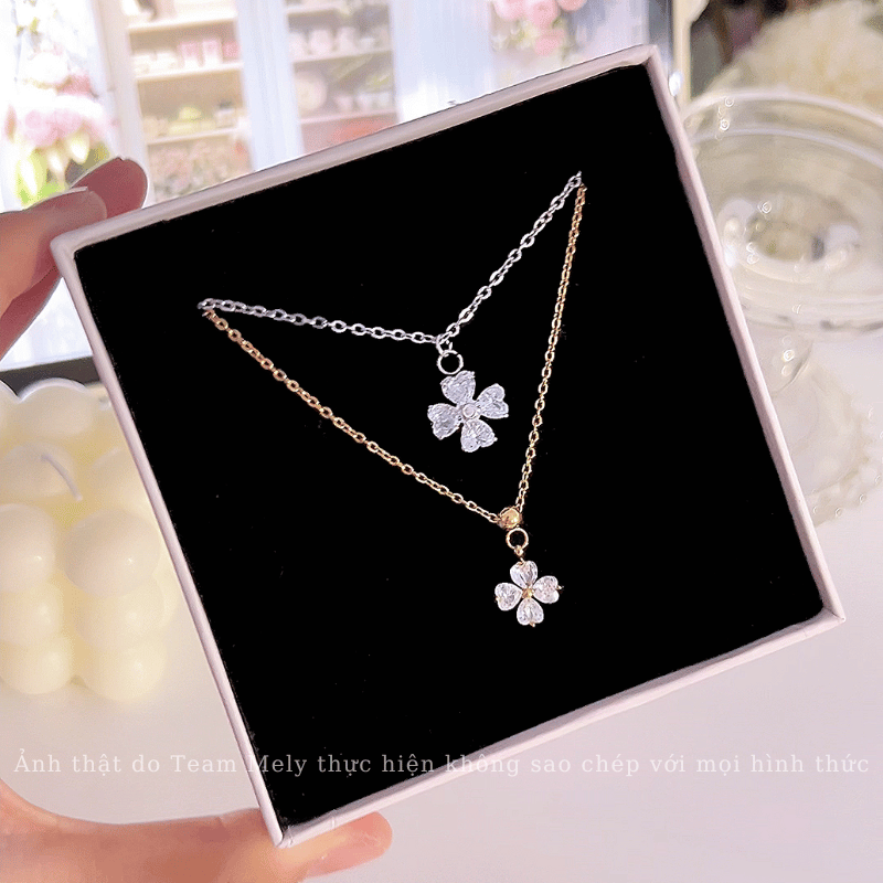 Dây chuyền đính đá hình hoa CT35