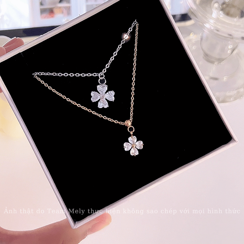 Dây chuyền đính đá hình hoa CT35