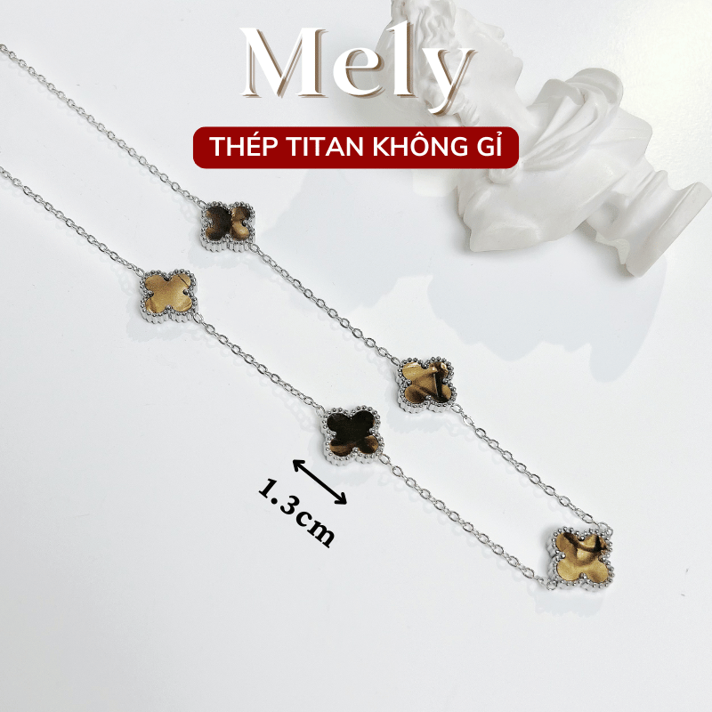 Dây chuyền titan cỏ 4 lá nhỏ TT157