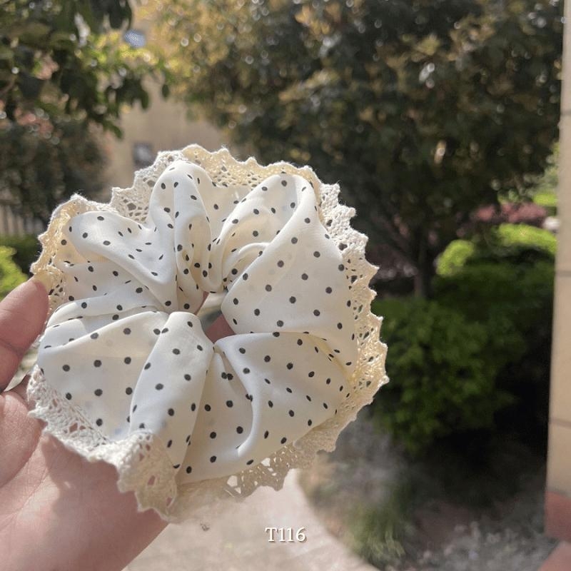 Buộc tóc Scrunchies voan 2 lớp nữ tính dể thương T22
