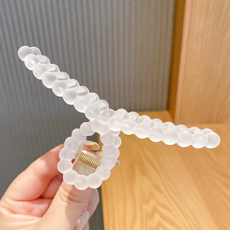 Kẹp tóc càng cua trong suốt cở lớn T4