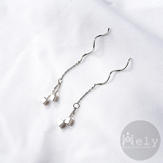 Bông tai nữ hình hoa đính đá pha lê phụ kiện trang sức cao cấp B114 (1 chiếc)