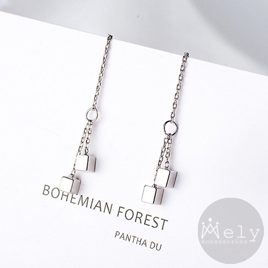 Bông tai nữ hình hoa đính đá pha lê phụ kiện trang sức cao cấp B114 (1 chiếc)