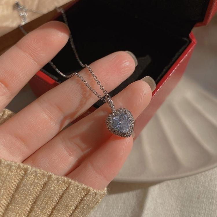 Dây chuyền hình tim đính zircon tinh xảo VV35