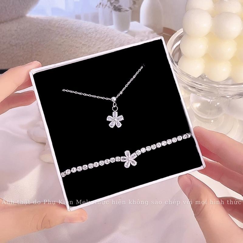 Bộ trang sức hoa đính đá CT36