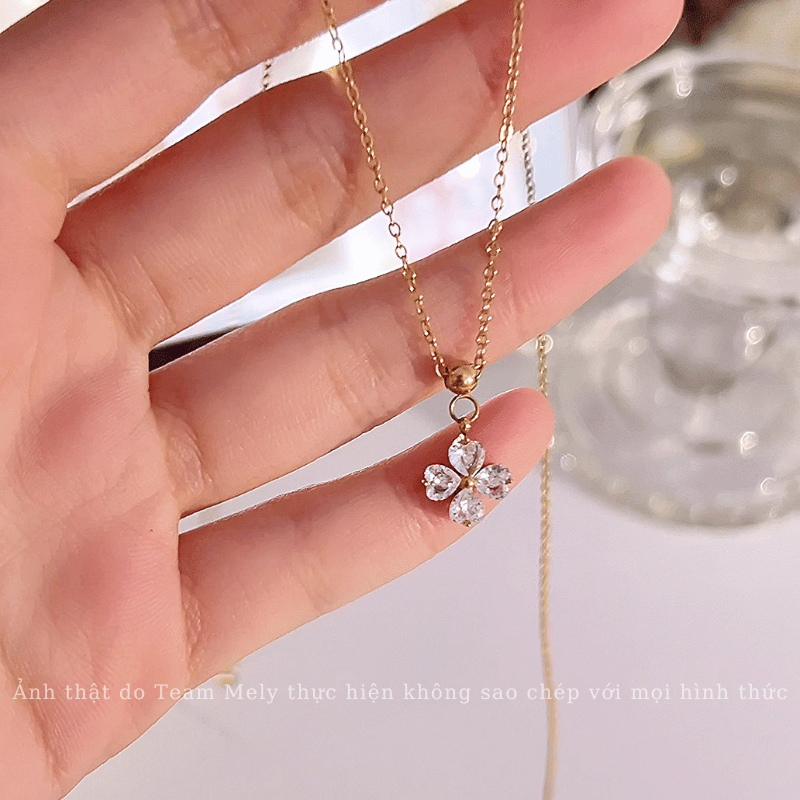 Dây chuyền đính đá hình hoa CT35