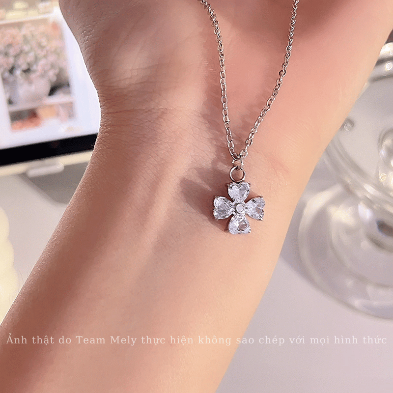 Dây chuyền đính đá hình hoa CT35